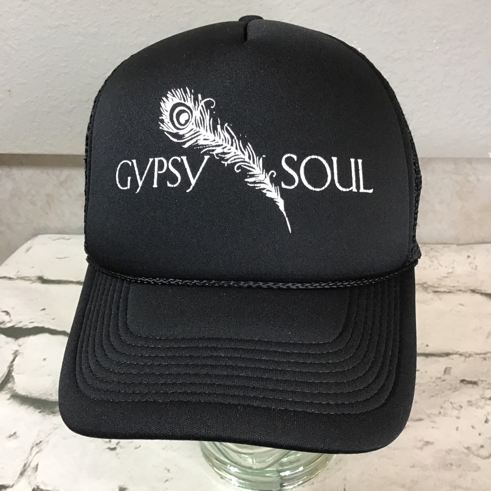 Gypsy Soul Decky Trucker Hat Unisex One Size Snapback Black Adjustable Ball Cap